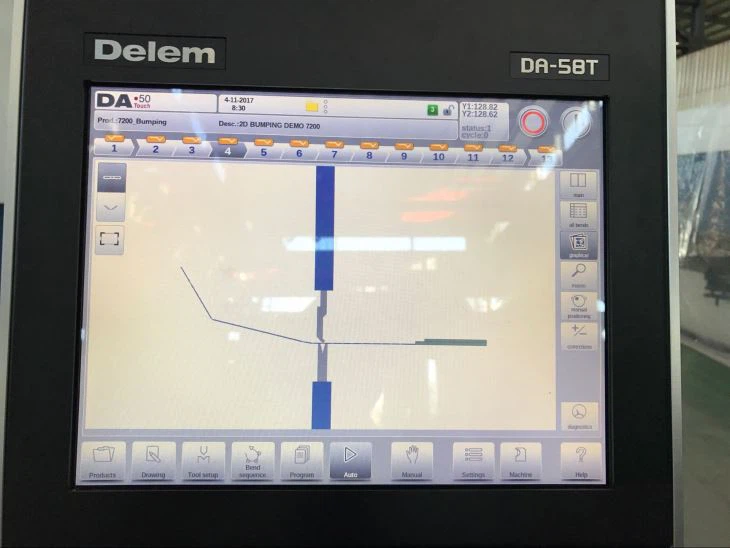 DELEM DA58T Touch screen  2D graphical pressbrake controlelr